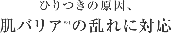 ひりつきの原因、肌バリアの乱れに対応