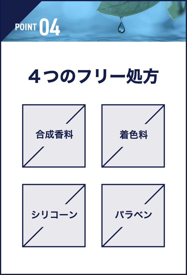 POINT 04 4つのフリー処方